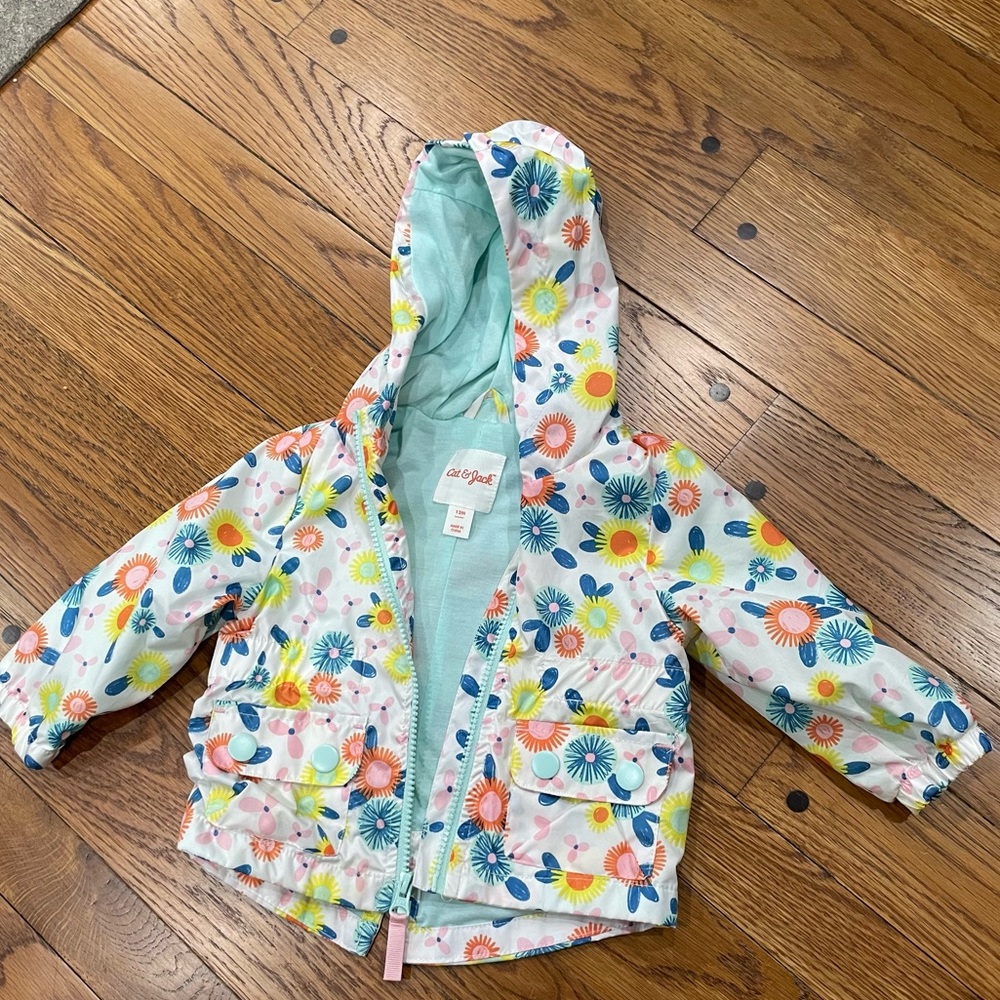 Cat & Jack Floral Rain Jacket